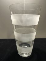 Glasvase, Blumenvase, gestreift, matt Höhe 28,2 cm