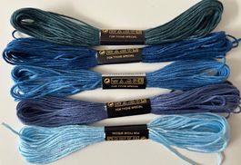 5x Stickgarn neu