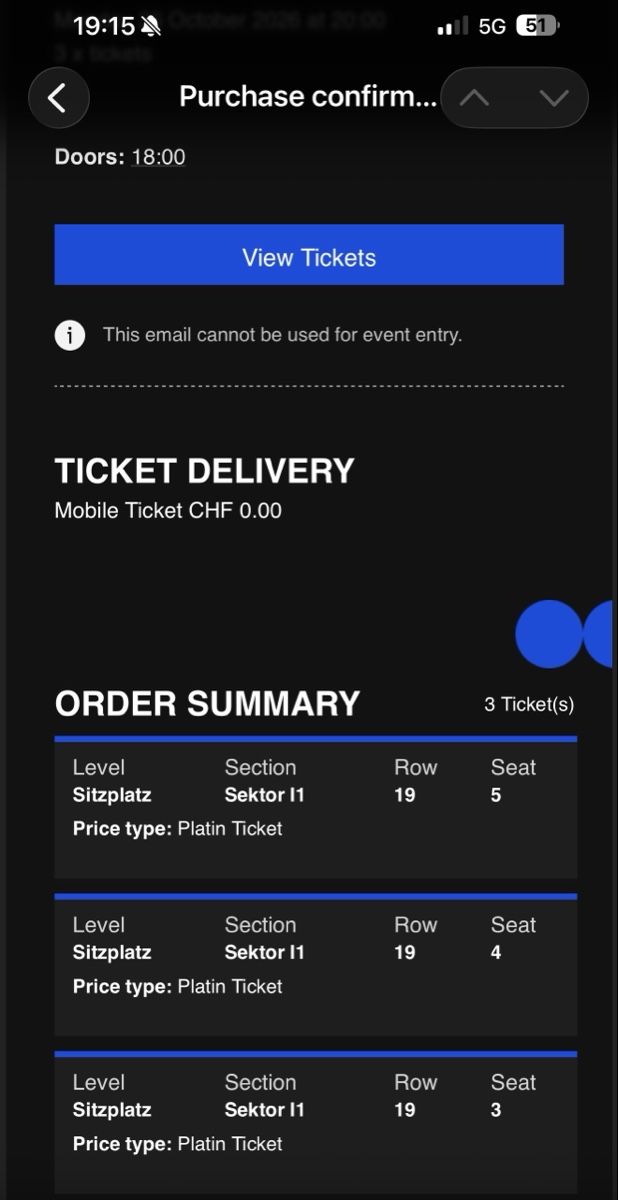 Tickets: 3x Don Toliver platinum tickets  – Neu (gemäss Beschreibung) aus Küsnacht ZH von oc123 2