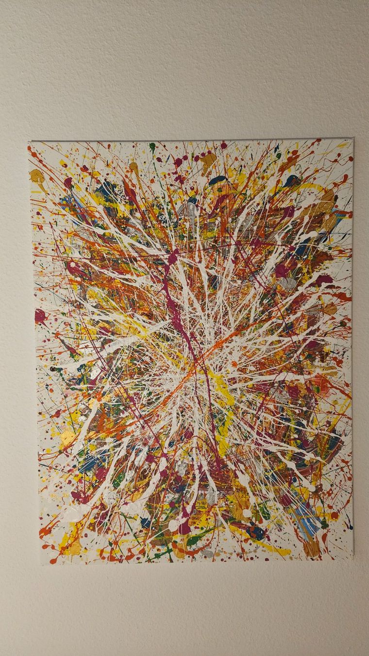 Gemälde: Tableau abstrait moderne, explosion de couleurs vives! – Neu (gemäss Beschreibung) aus Le Locle von fab_c9hh