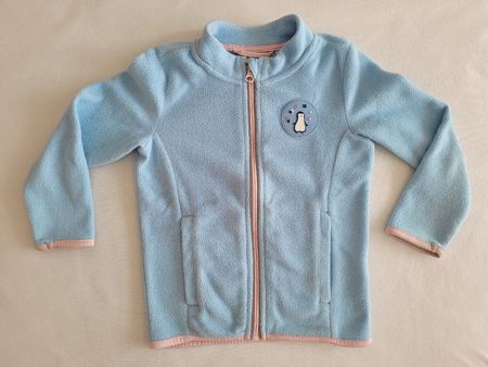 Fleecejacke hellblau mit Pinguin Motiv für Kinder gebraucht 