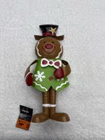 Personnage biscuits en métal vert et brun 30,5 cm