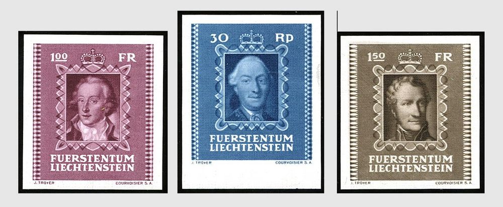 Tutti i francobolli: FL 172-174U ! POSTFRISCH ! ATTEST ! UNGEZÄHNT ! KAT 3'500.-- – Nuovo (secondo la descrizione) da Rombach venduto da Kunstmarkart