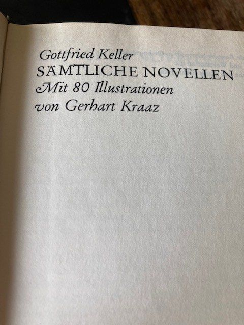 Libri: Gottfried Keller sämtliche Novellen – Usato da zürich venduto da Hanne0 2
