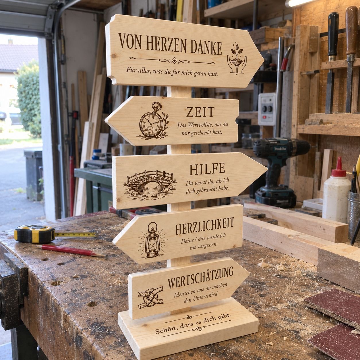 Ecriteaux: Wegweiser aus Holz – Neuf avec emballage d'origine à Lützelflüh-Goldb par Aussi1985