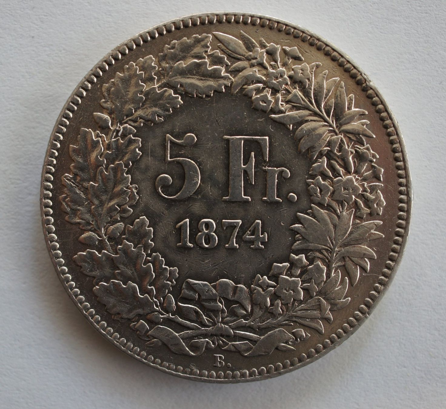 Tutti le monete: Fünf Franken 1874 – Usato da Kriens venduto da 1mars10