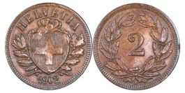 2 Rappen von 1902 (sehr schön +)