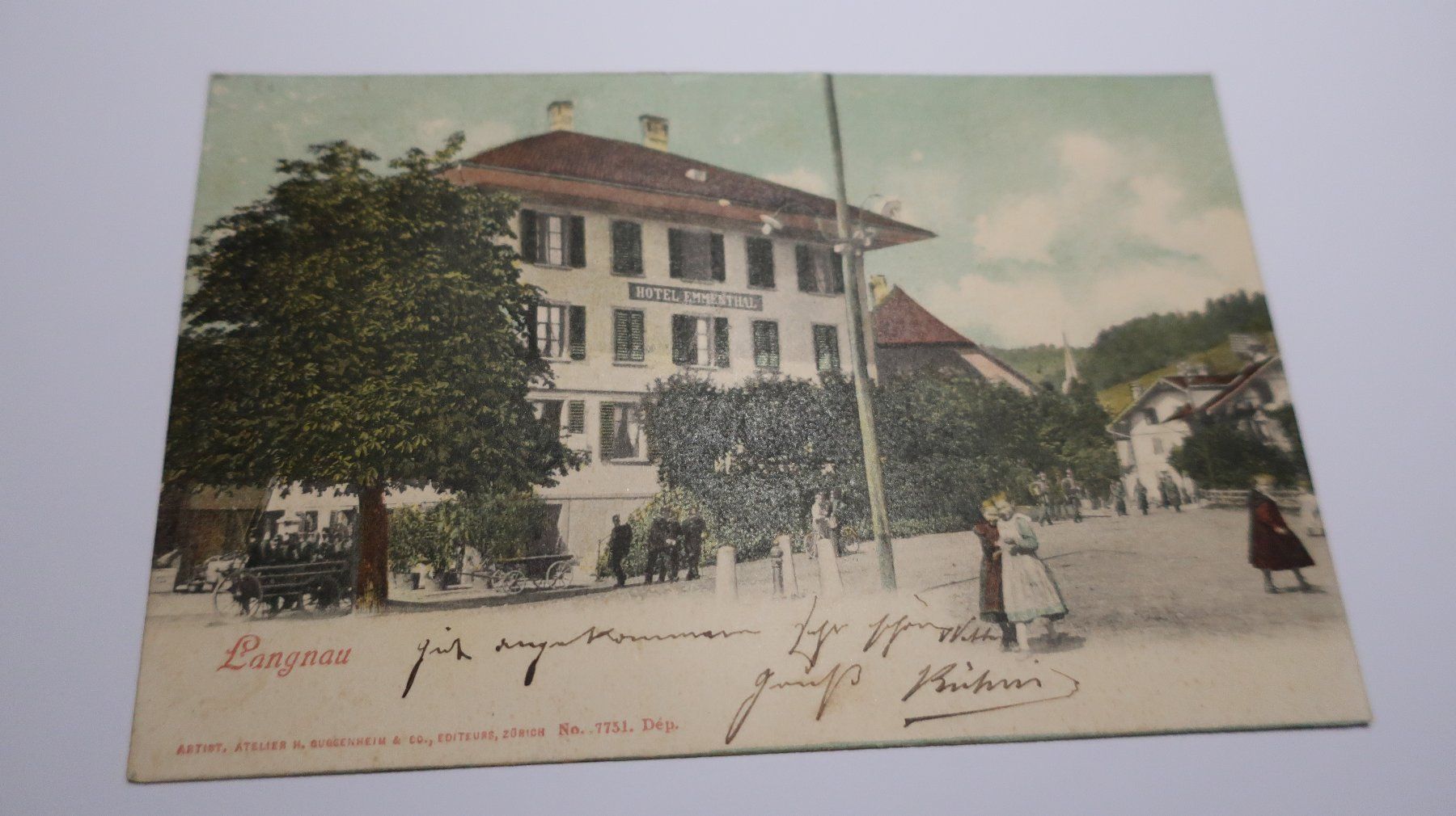 Cartoline postali: Langnau  Hotel Emmenthal 1903 – Usato da Cormoret venduto da Pascalll2001 1