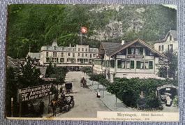 Carte postale / Postkarte - Meyringen Hôtel Bahnhof 1906