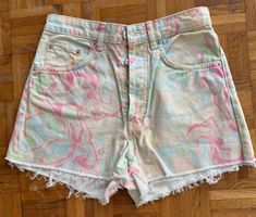 Short 100% coton pastel tie-dye original et tendance