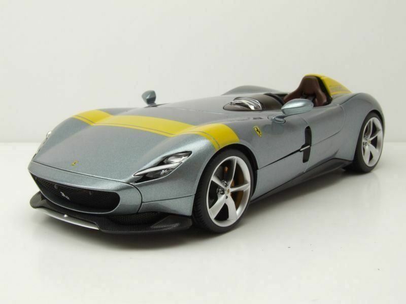 Ferrari Modellini d'auto: FERRARI MONZA SP1 2018 GRAU 1:18 BBURAGO – Nuovo e nell'imballaggio originale da Suhr venduto da Moebelsiralfred 1