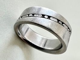 Massiver Bandring Edelstahl/Titan–Industrial Biker Style G59