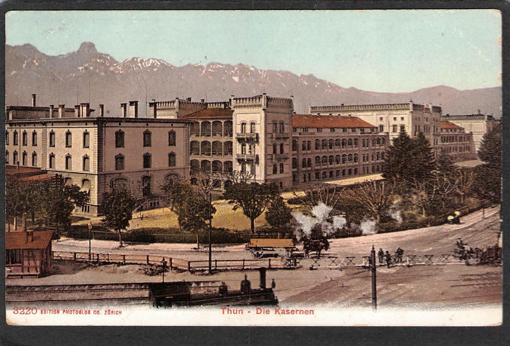 Cartoline postali: Thun , Die Kasernen , 1907 – Usato da Reichenburg venduto da ibiza18