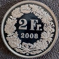 2 Franken 2008 stgl. / aus Münzsatz