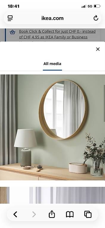 Ikea Spiegel: Ikea stockholm spiegel eiche 80cm – Neu (gemäss Beschreibung) aus Dübendorf von rocki07