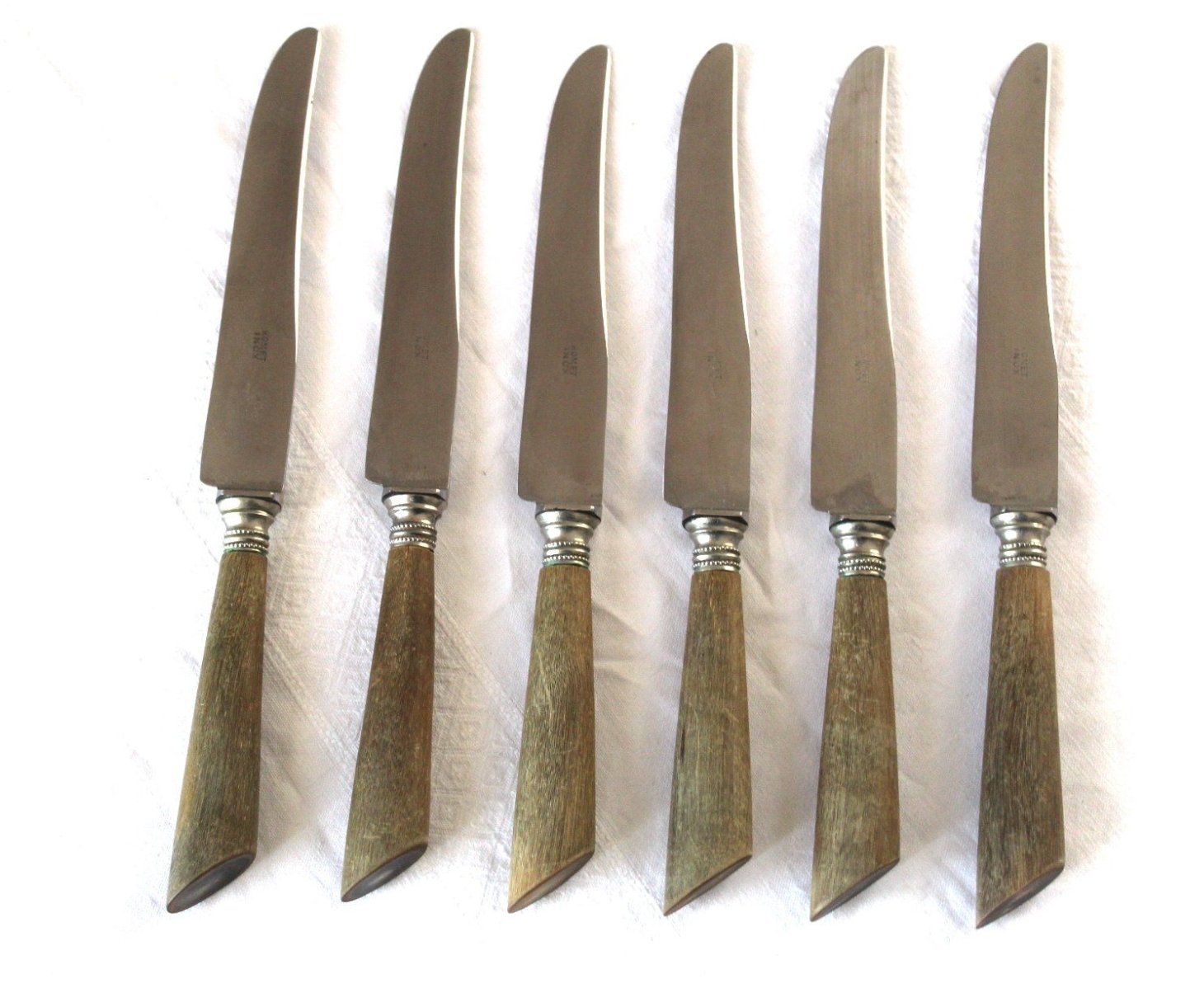 Besteck: Vintage , 6 Messer mit Horngriffe, 50er – Gebraucht aus Locarno von fripui 3