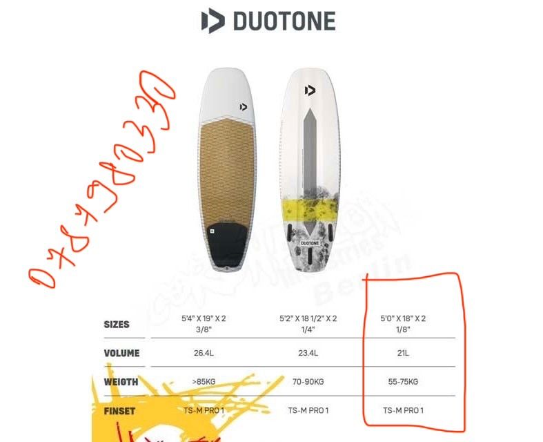 Duotone Tavole da surf e di nuoto: Kite-surf board Duotone Whip CSC 5.0 with extra padding – Usato da Gockhausen venduto da Bianka6789 1