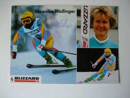 VERONIKA WALLINGER  (AUT) SKISTAR  HANDSIGNIERT AK !