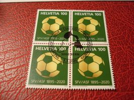 Marke Schweiz. Fussballverb, 2020, FDC + Lose 4erblock ET-o