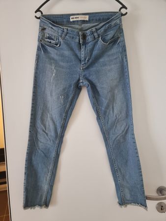 Mos Mosh Jeans Size 25, Blue Denim, Frayed Hem