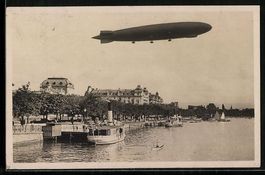 Zürich, Amerika-Zeppelin über der Stad