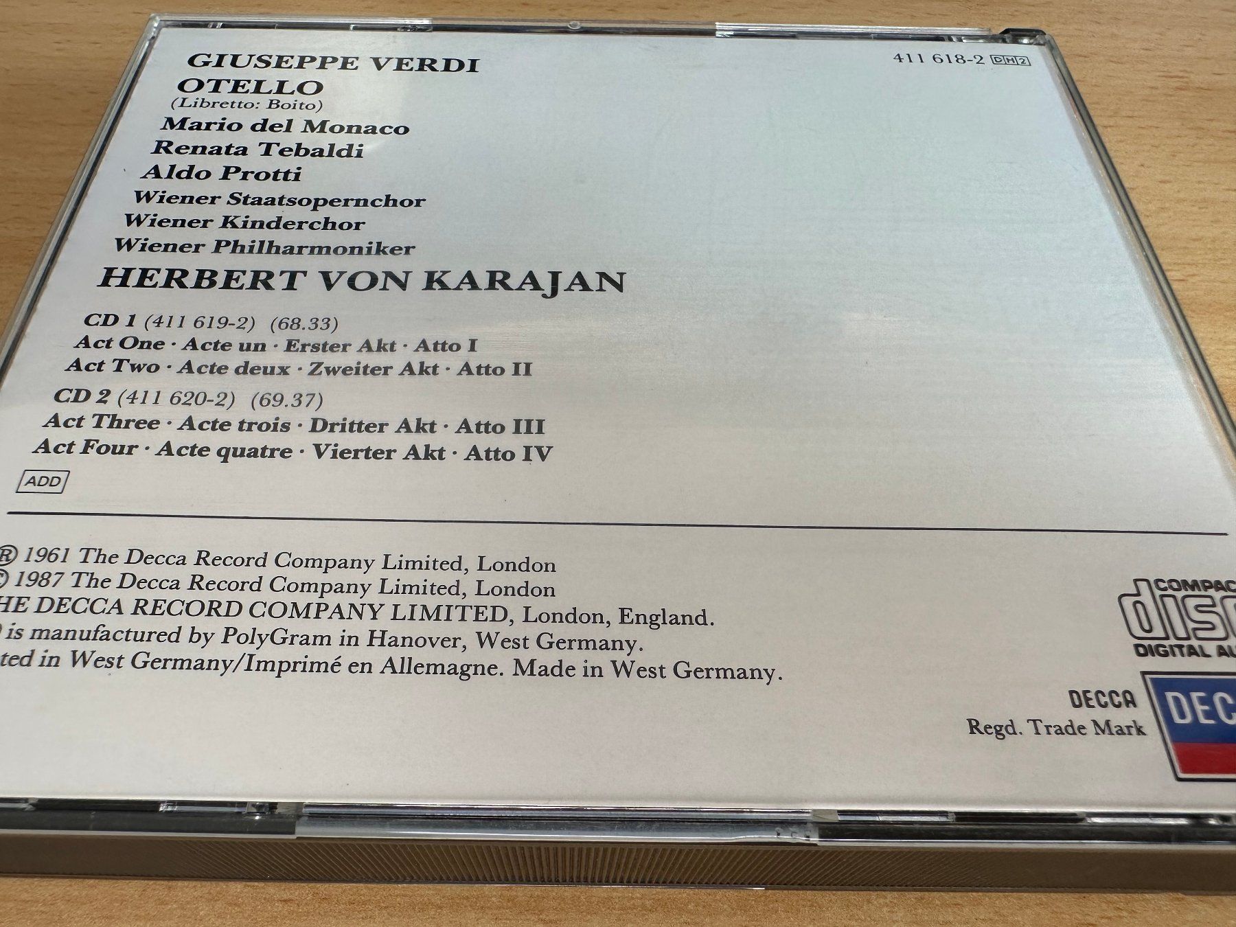 CD: Schoenberg - Moses Und Aron - 2 CD – Usato da Rikon im Tösstal venduto da Alpenmutz 1