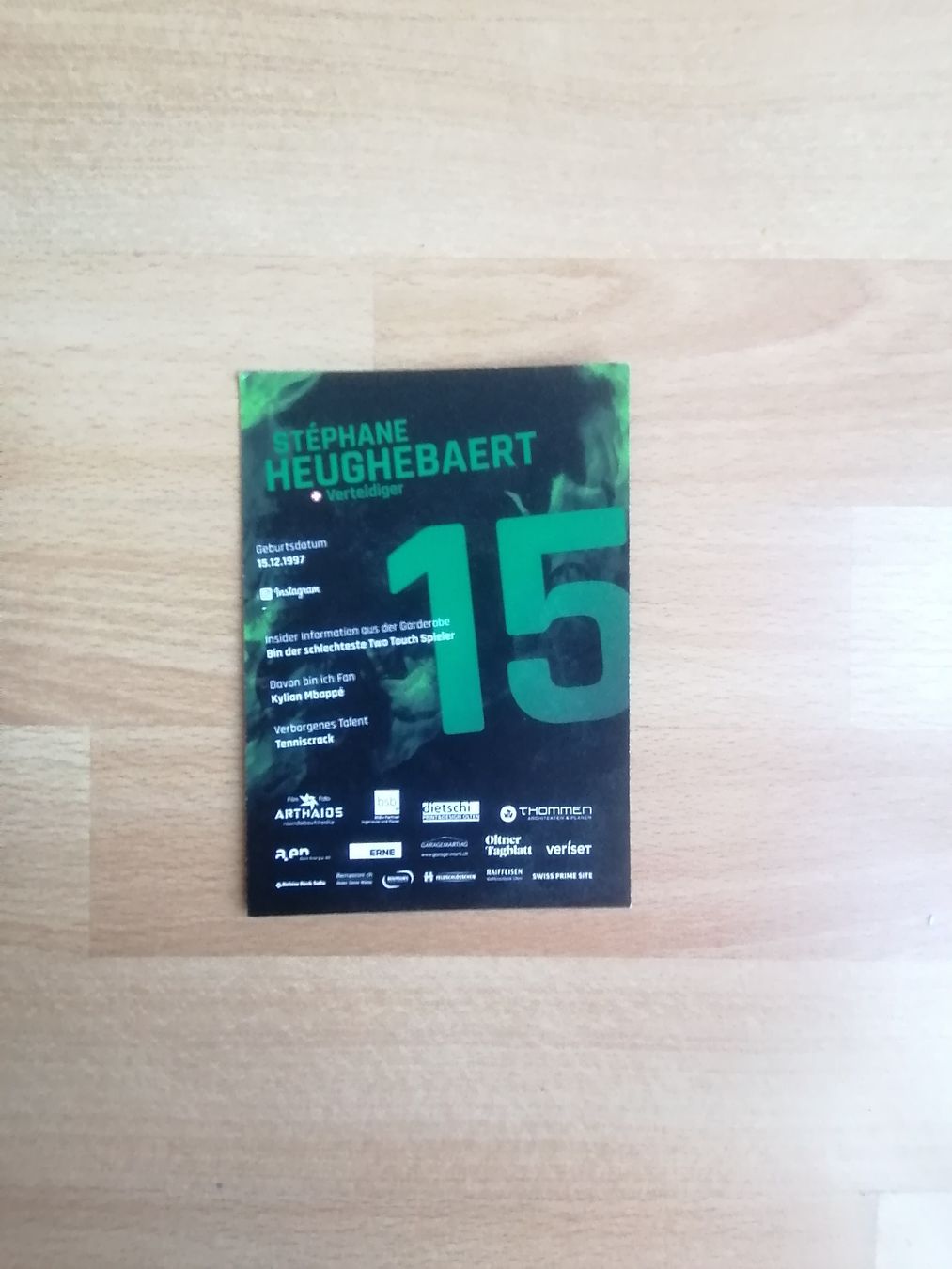 Autografi: EHC Olten Autogrammkarte von #15 Stéphane Heughebaert – Usato da Hägendorf venduto da Fiooo 1