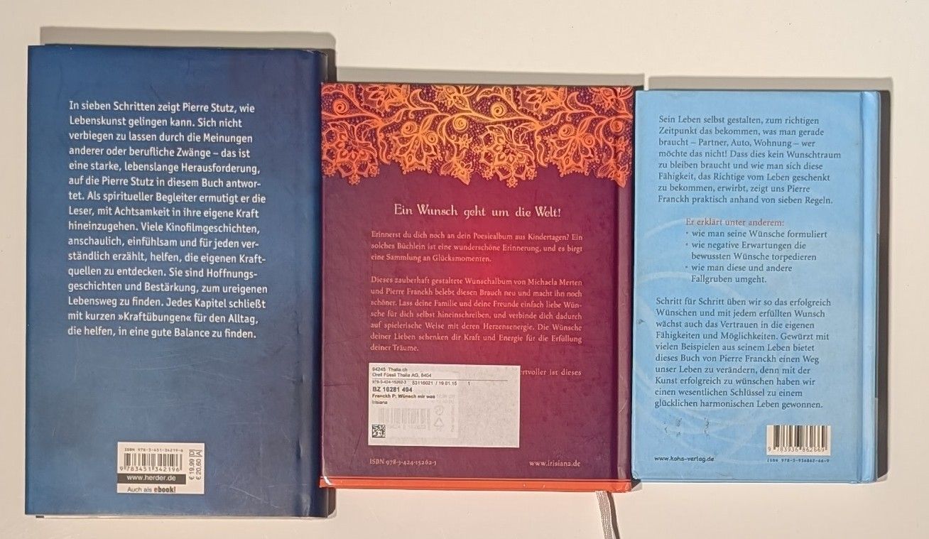 Bücher: 3 Bücher von Pierre Stutz – Neu (gemäss Beschreibung) aus Wängi von ABIZONE-86 1