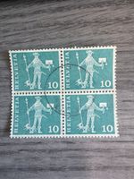 Schweiz Briefmarke 10 Rappen Viererblock Top Zustand!