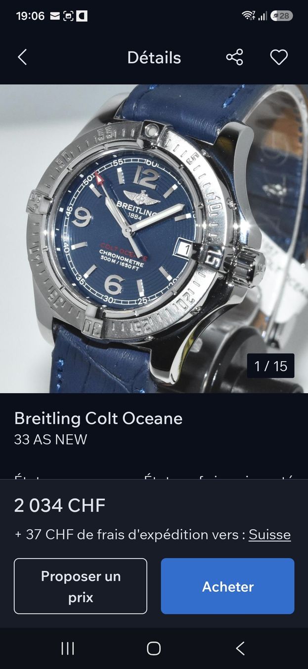 Breitling Montres: Breitling Colt Oceane 33 – D'occasion à Savigny par mcwilliams 8