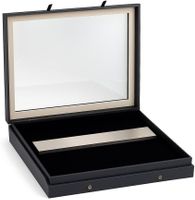 Vitrine mit Doppel Magnetleiste Messer bis 29 cm Echtglas