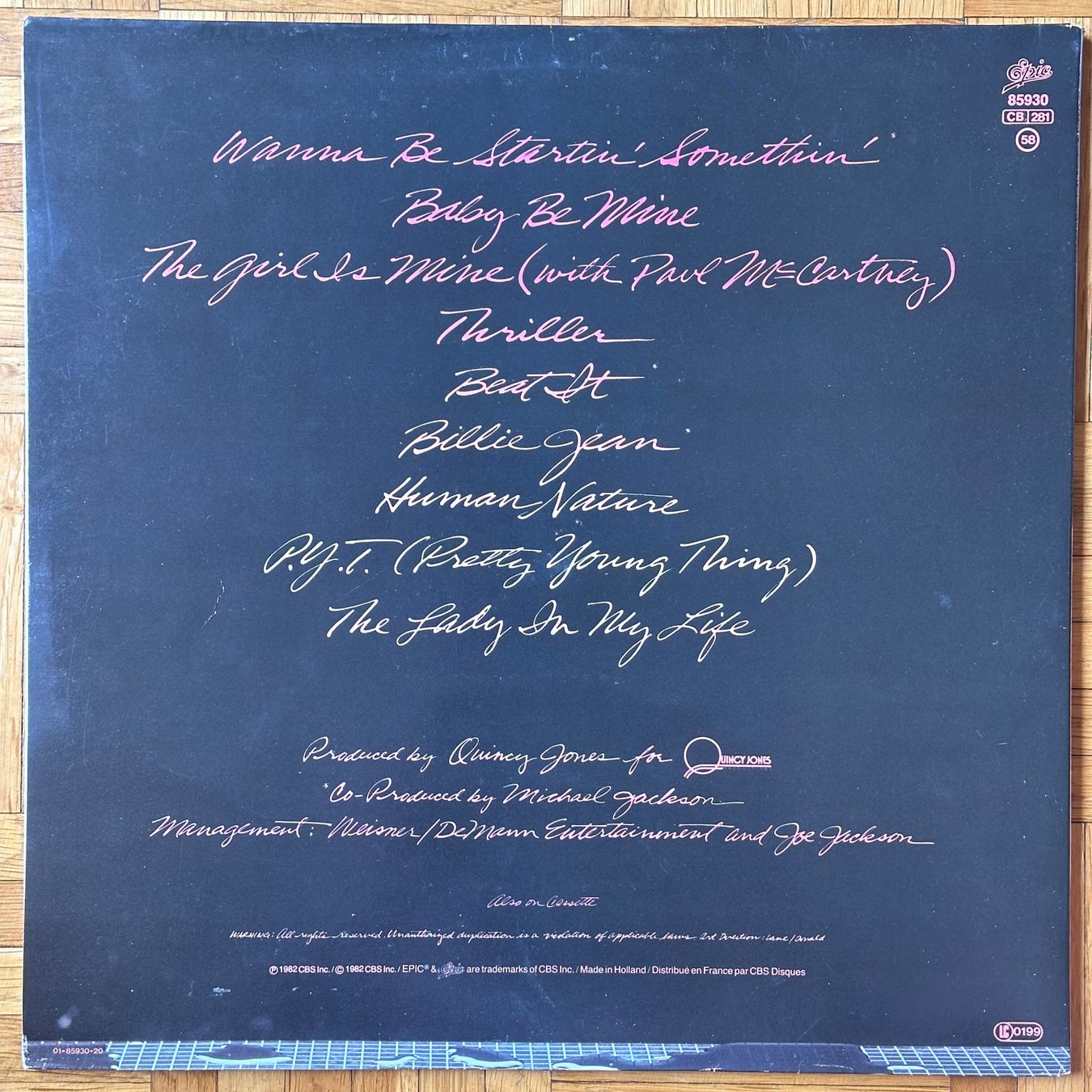 Schallplatten: LP - Michael Jackson - Thriller – Gebraucht aus Breganzona von Onairda75 1