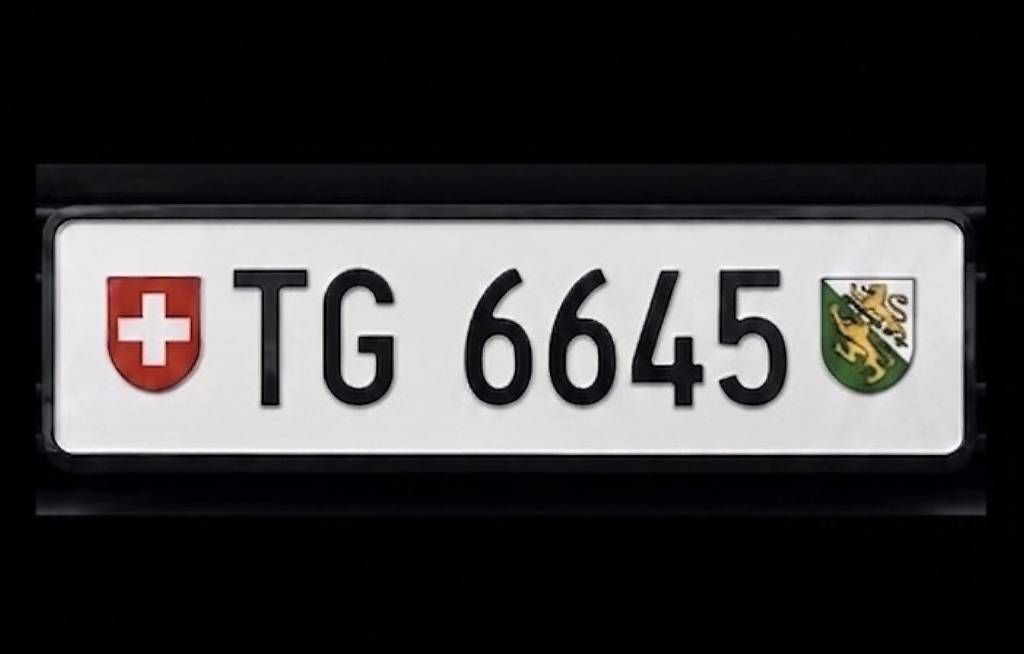 Insegne: Thurgauer Kontrollschild TG 6645 – Usato da Amriswil venduto da aze_lc66