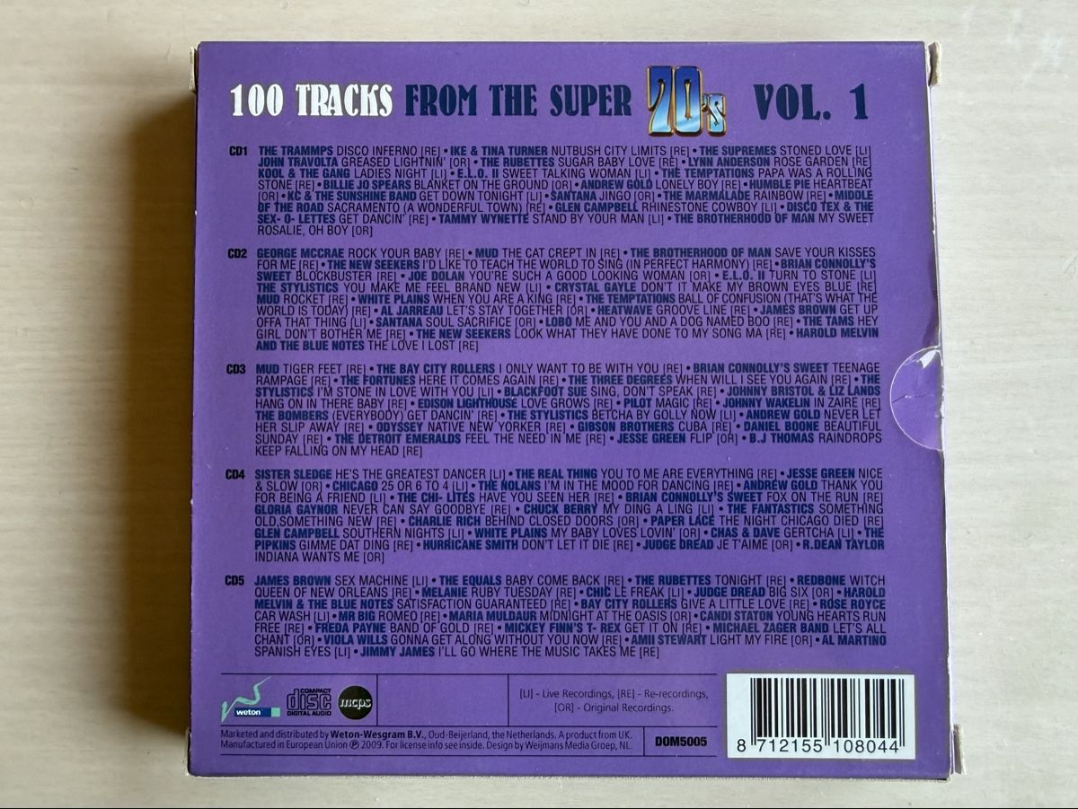 CD: 5 CD 100 Tracks Super 70s Compilation Vol. 1 – Usato da Oberried Brienz venduto da Chyara 1