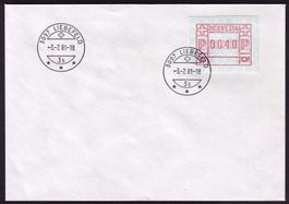 ATM 5_FDC 3097 LIEBEFELD_FD 3.7.81___SEHR FRÜH !!