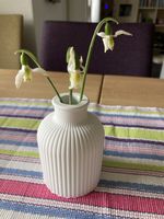 Vase Deko in modernem Design weiss