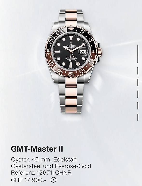Uhren: Rolex GMT Master 2 - Everose-Gold - Root Beer – Gebraucht aus Münsingen von Tinu.T