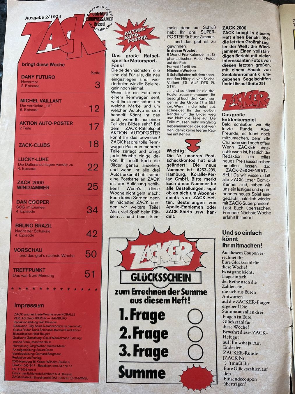 Comics: Zack Comic Heft Nr. 2 – Gebraucht aus Goldach von SSRConzept 1