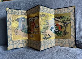 Wunderschöner japanischer Miniatur-Paravent (Byōbu) ✨Top!