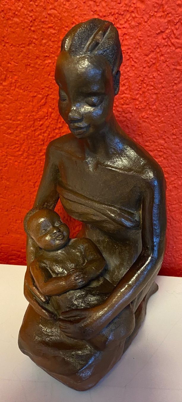 Sculture & Statue: Mutter mit Kind, Skulptur, Handarbeit Unikat .Keramik – Usato da Zäziwil venduto da Emlea 1