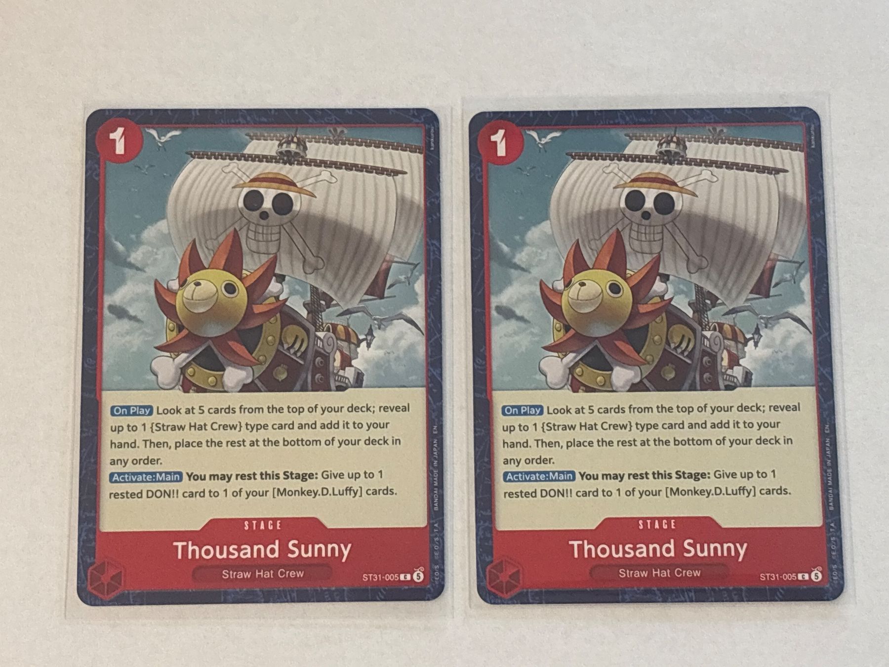 Bandai Sammelbilder & Trading cards: One Piece TCG CARDS ST31-005 ENG – Neu (gemäss Beschreibung) aus Schaffhausen von Brickorama0815