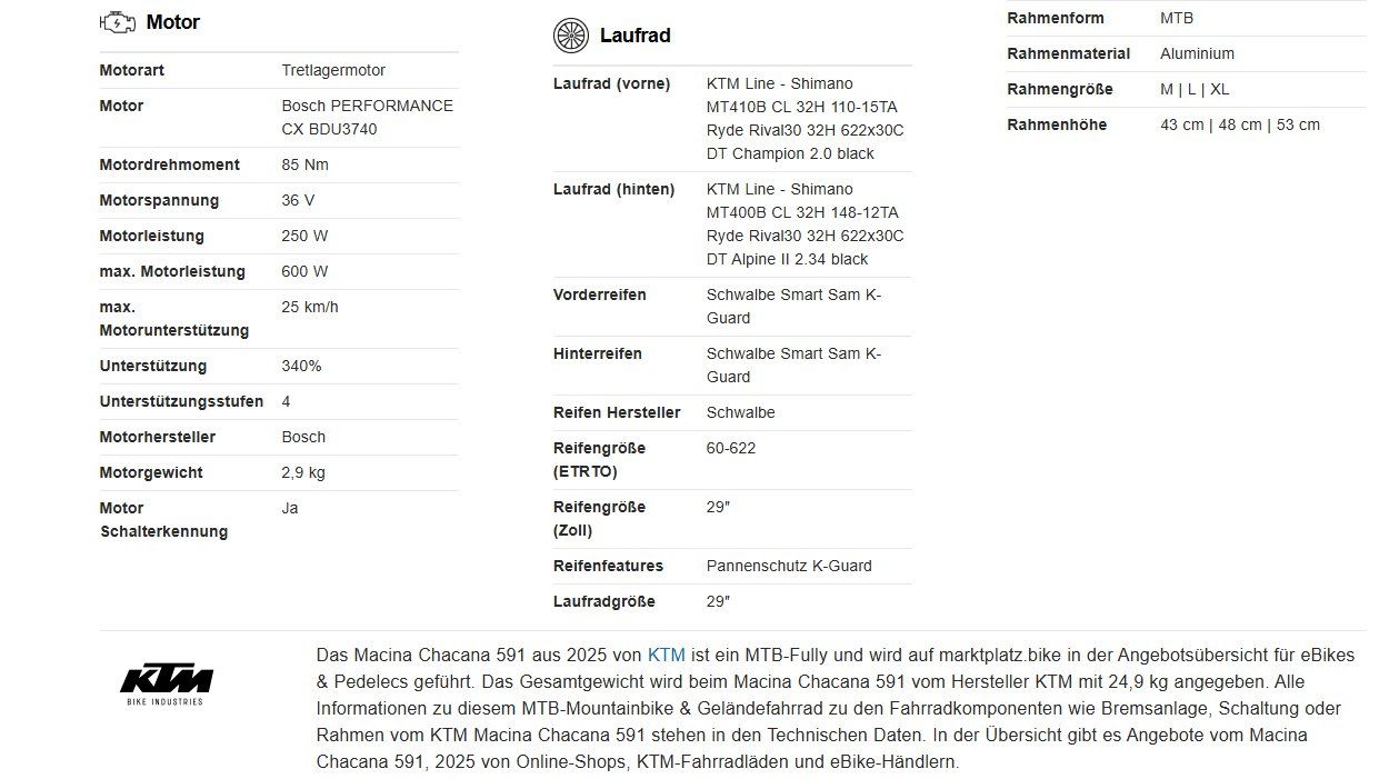 KTM Biciclette: KTM Macina Chacana 591 - Fully E-MTB - 2025 – Nuovo (secondo la descrizione) da Döttingen venduto da aln_8nmf 4