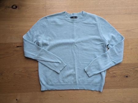 Mango Cashmere Pullover, Hellblau, Grösse L (M)