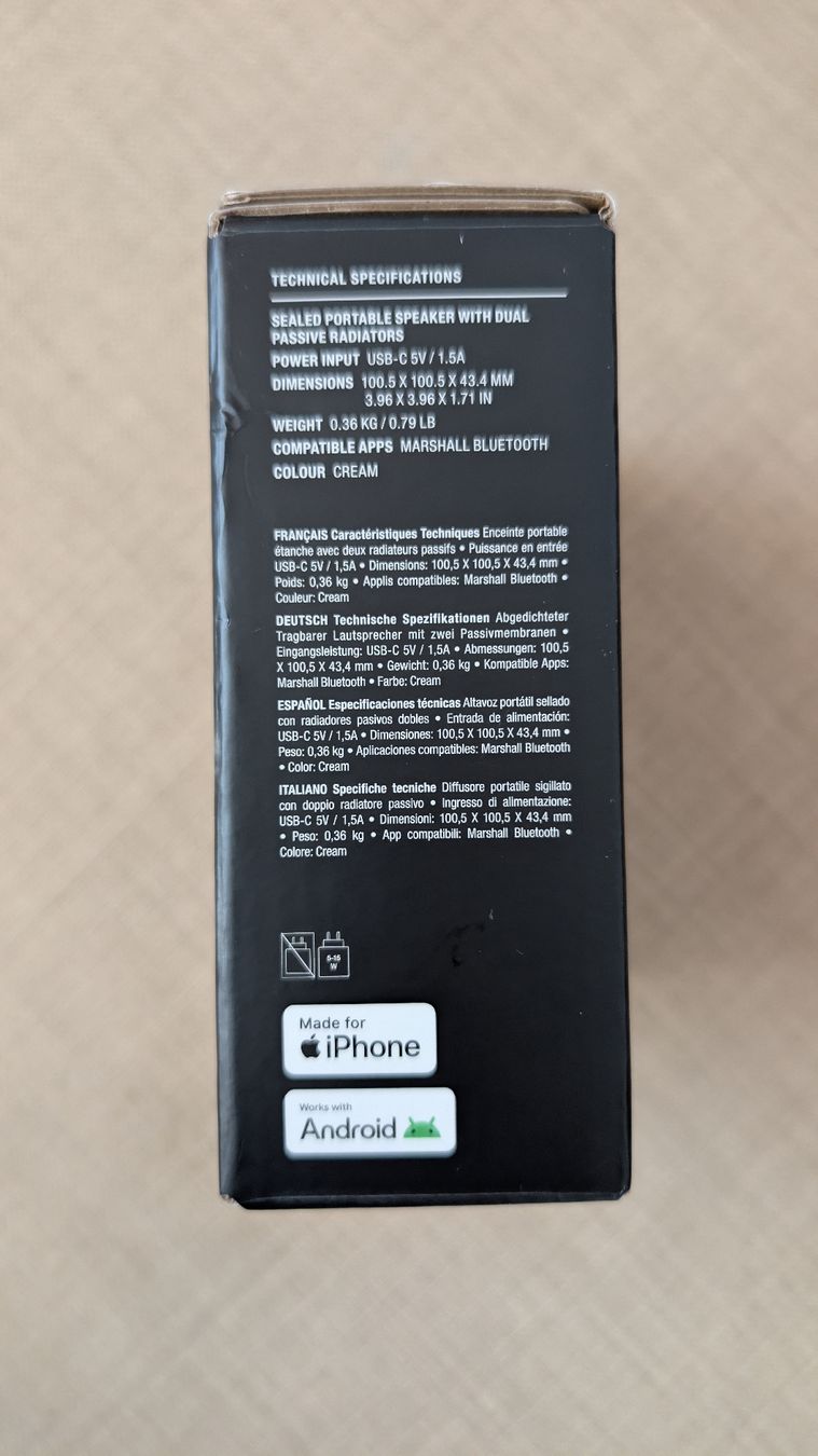 Marshall Lautsprecher: Marshall Willen II Bluetooth Lautsprecher – Cream – Neu und originalverpackt aus Wädenswil von coconut1289 3