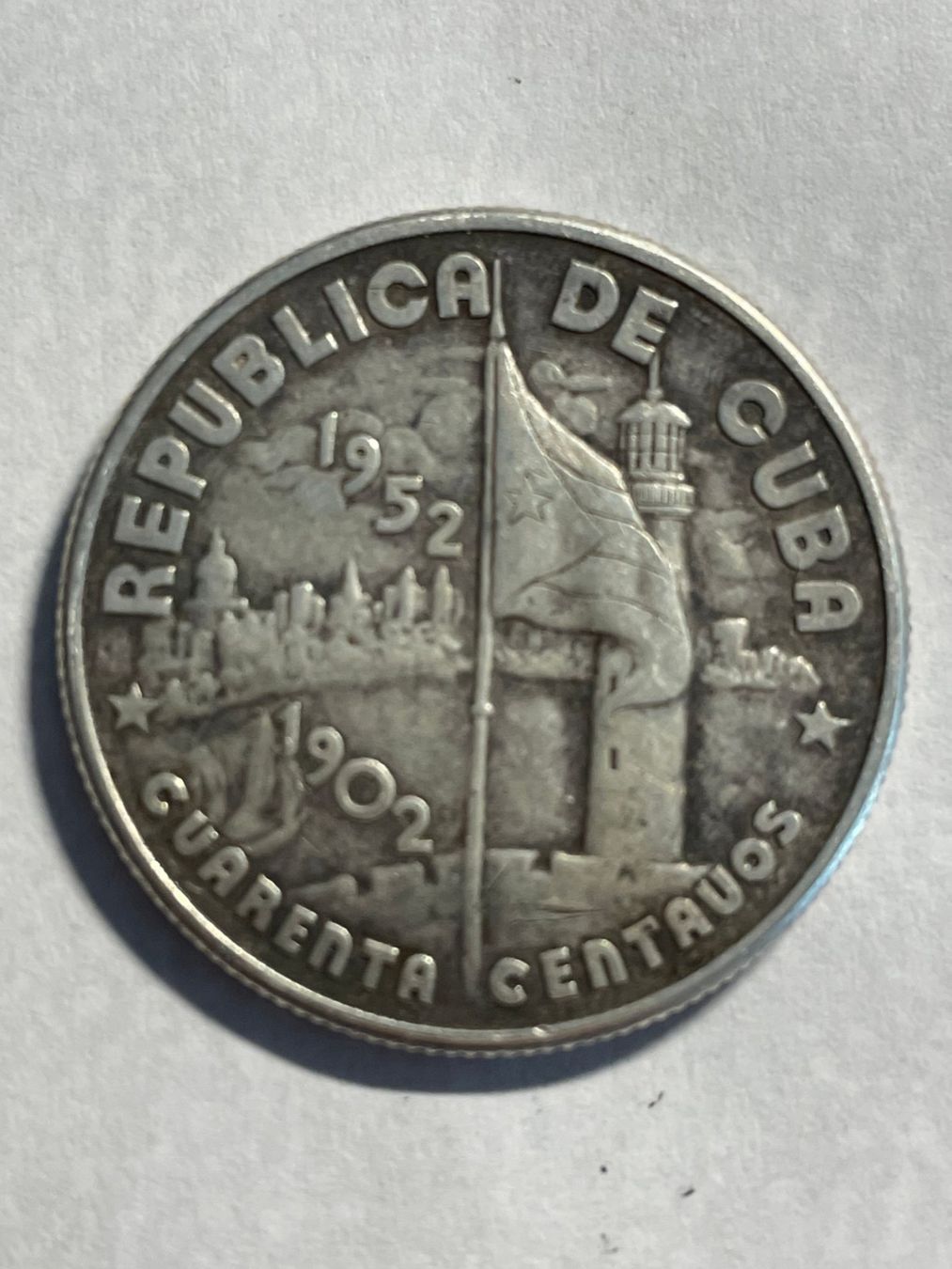 Tutti le monete: (38) 40 Centavos, Kuba 1952 – Usato da Aesch BL venduto da masmusgo