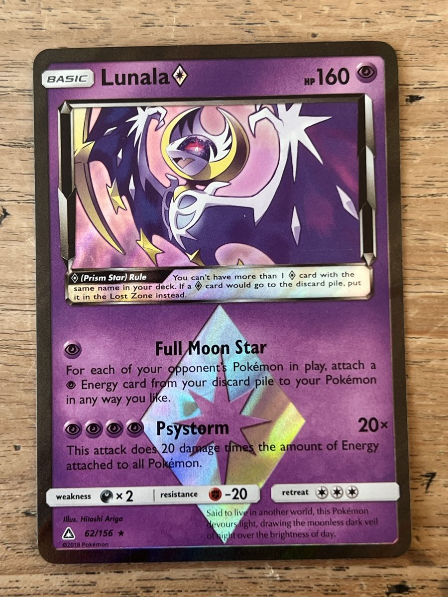 Pokémon Carte collezionabili: Lunala Prism Star – Nuovo (secondo la descrizione) da Zollikon venduto da inf_l5jd
