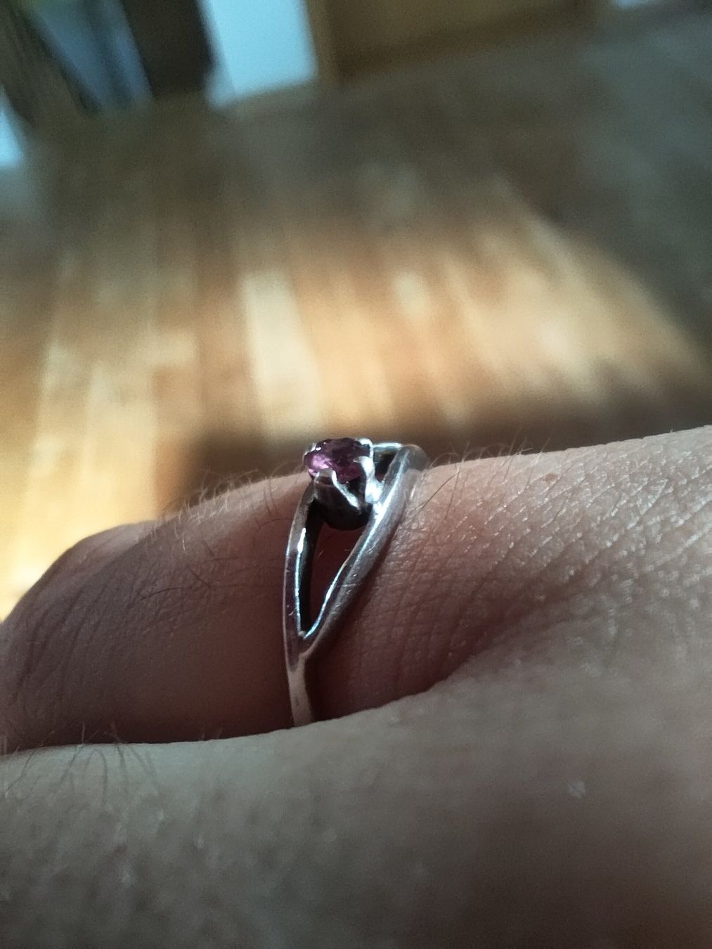 Anelli: Silber Ring antik mit kleinem Rubin – Usato da Uster venduto da jul_8jwz 2