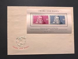 Imaba Block 1948 auf Brief angeklebt * (E1849)
