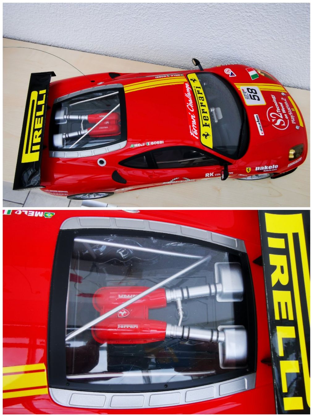 MjX Mst.1:7,R/C Ferrari F430 GT,65 cm lang,unbespielt,in OVP (Neu