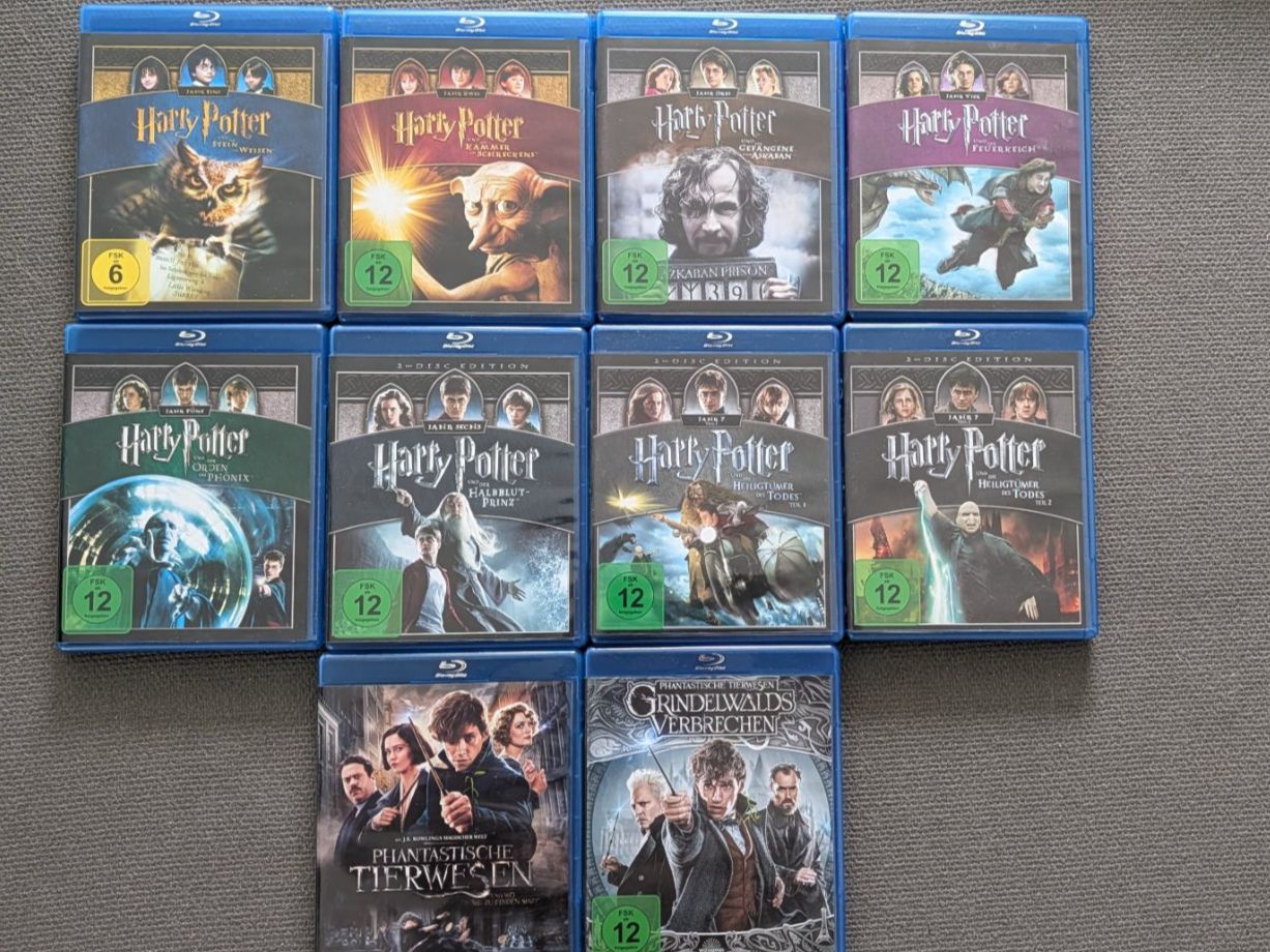 Tutti i DVDs: Harry Potter Complete Collection + 2x Phantastische Tierwese – Nuovo (secondo la descrizione) da Brunnen venduto da xm_LFC